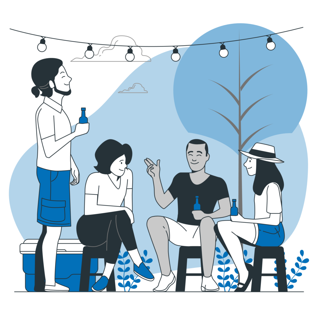 Personnage sur terrasse balcon