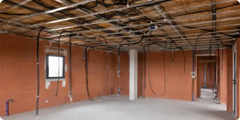 Pieuvre électrique précâblée déployée sur un chantier de maison neuve