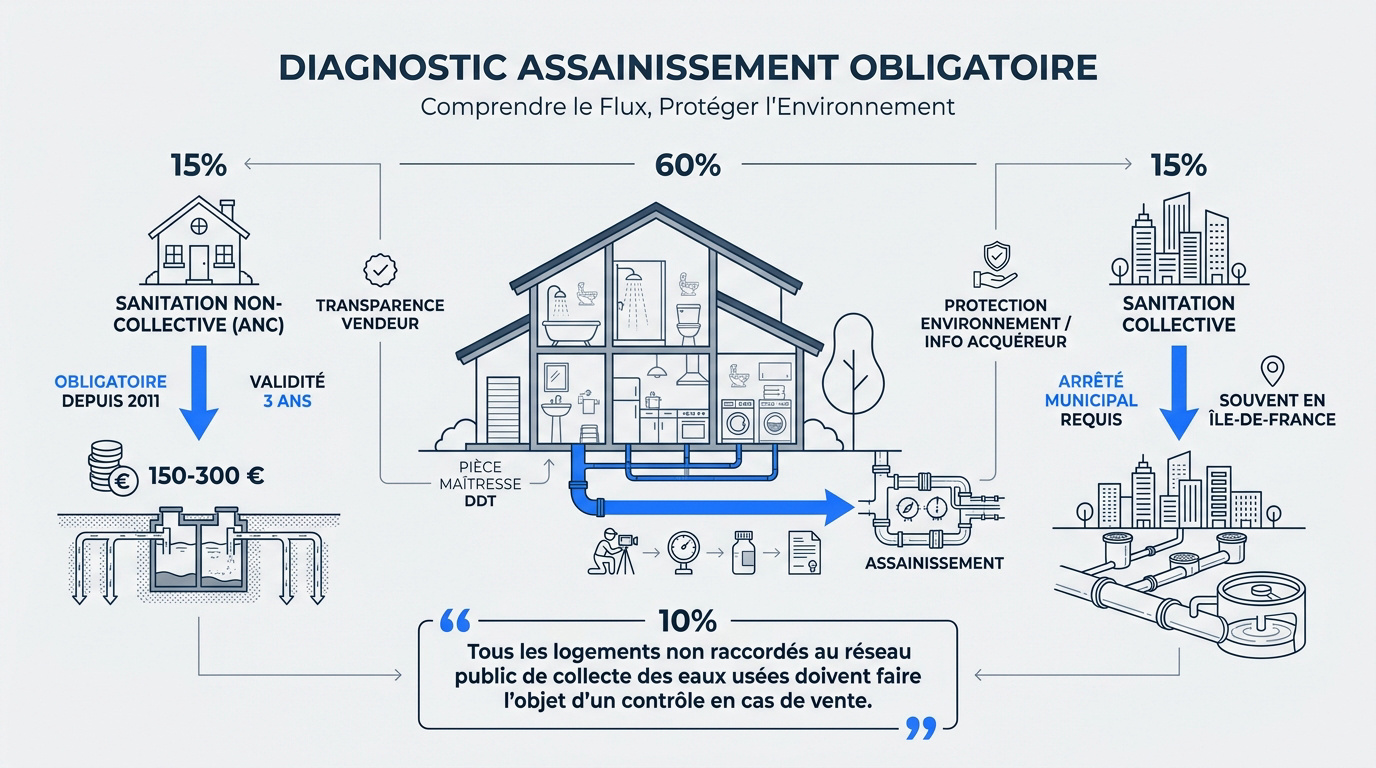 Contrôle technique d'une installation d'assainissement individuel par un expert