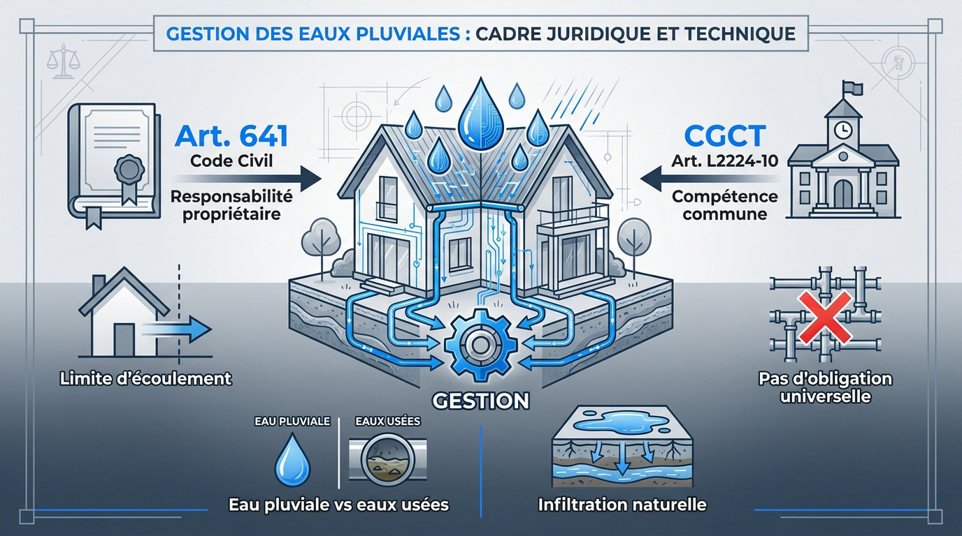 Cadre juridique de la gestion des eaux pluviales en France