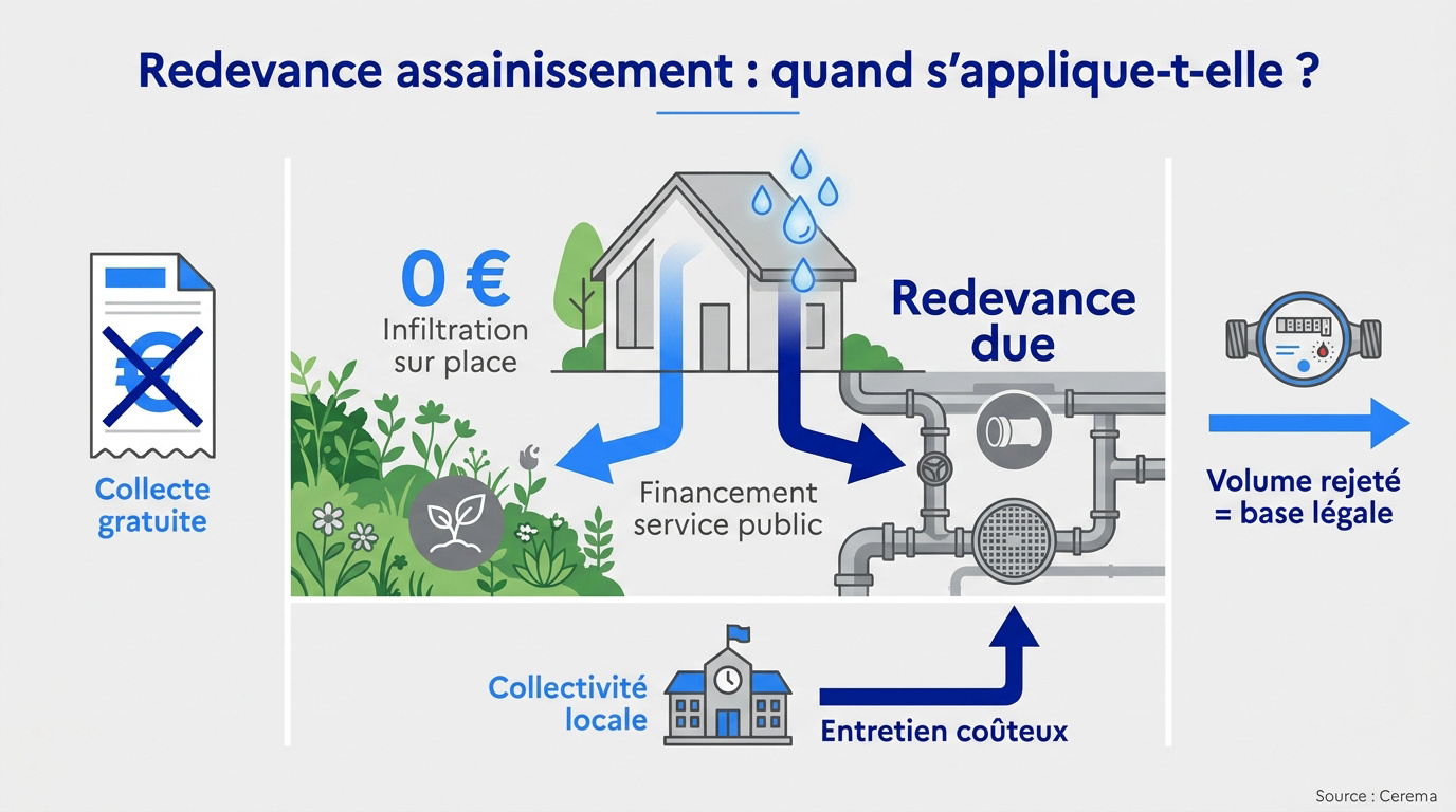 Installation d'un système de récupération d'eau de pluie raccordé au réseau domestique
